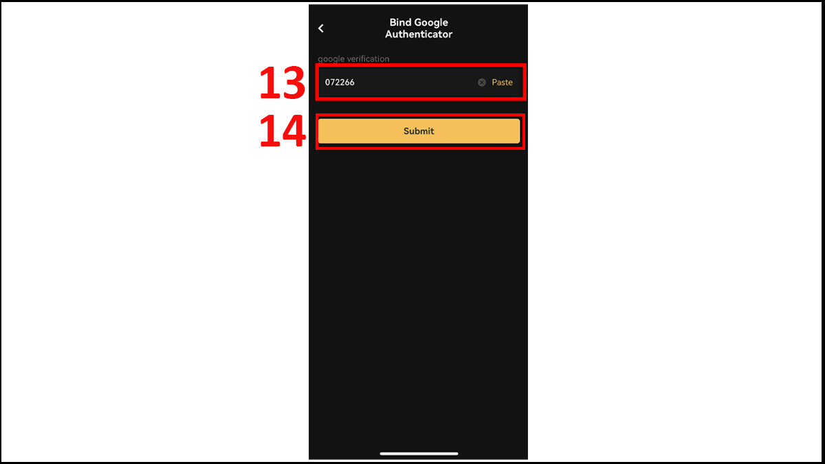 کد اتنتیکیتور صرافی XT