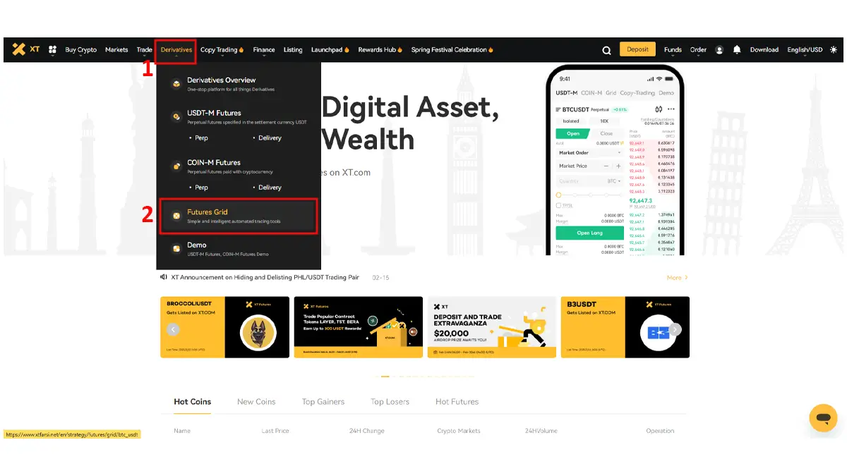 گرید تریدینگ در صرافی ایکس تی xt