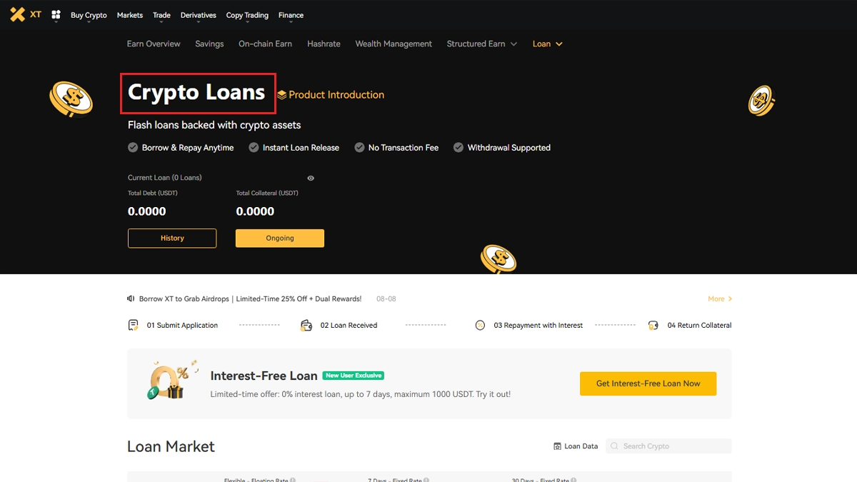 Crypto loan