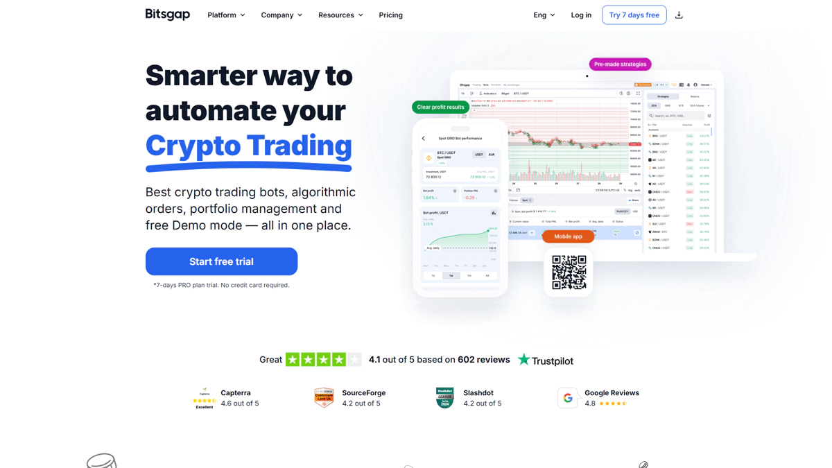Bitsgap ابزار
